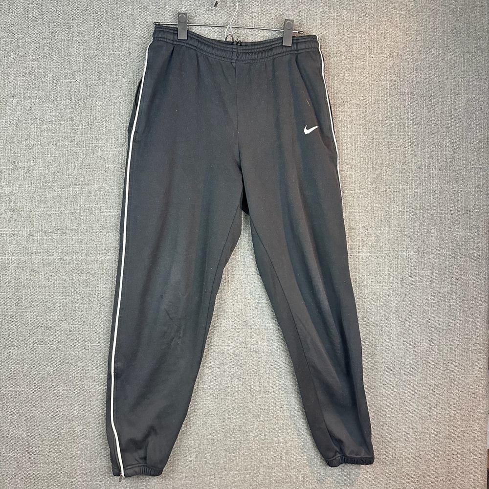 Nike Team Training Pants Black White Stripe Joggers Small S Menswear Activewear - Picture 1 of 7